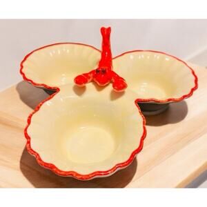 April Cornell Sylvestri Lobster Crawfish Condiment Server Seafood Boil Bake